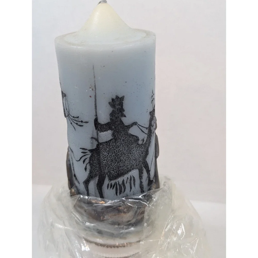 Vintage Holiday Elegance Nativity Christmas Candle 8
